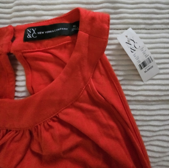 New York & Company Red/Orange Romper Size XL NWT - Picture 3 of 8